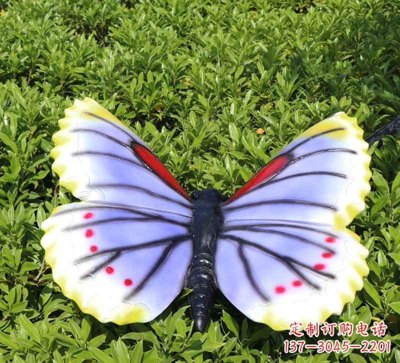 无锡仿真蝴蝶园林草地绘动物雕塑