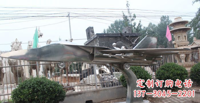 无锡中领雕塑精美不锈钢飞机雕塑