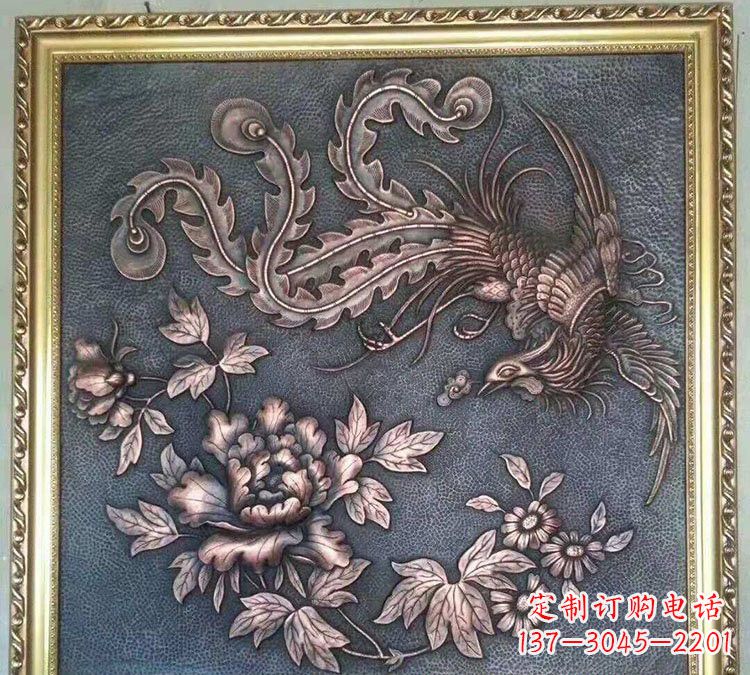 无锡凤凰雕塑,精美铜浮雕
