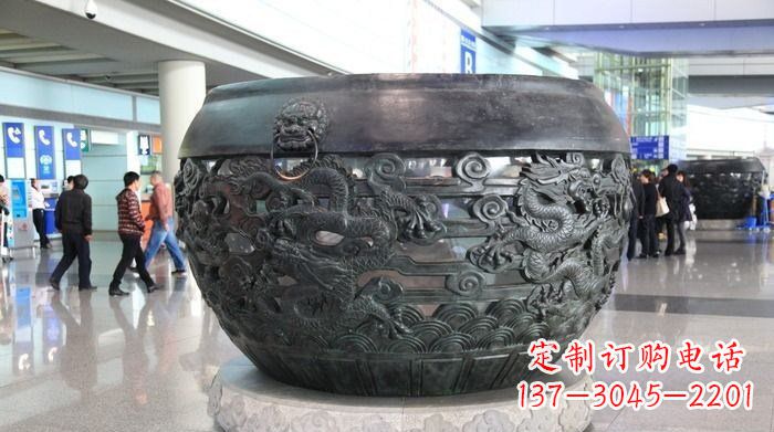 无锡浮雕水缸龙广场景观雕塑