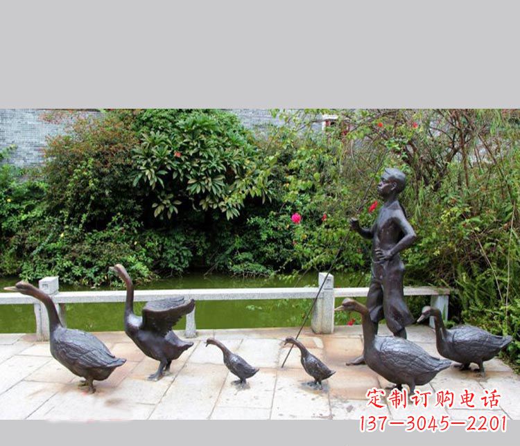 无锡赶鹅艺术作品——儿童专属铜雕