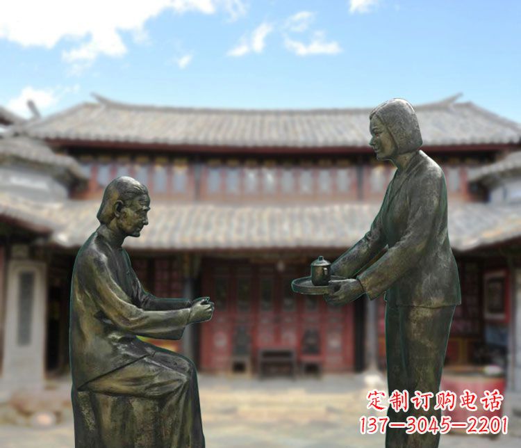 无锡女儿情怀铜雕
