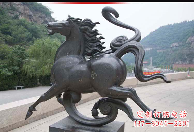 无锡公园奔马铜雕 (2)