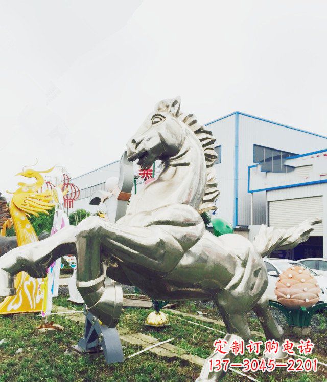 无锡产品名称优雅的不锈钢雕塑——奔马
