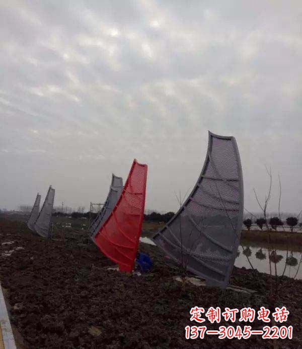 无锡不锈钢抽象帆船雕塑