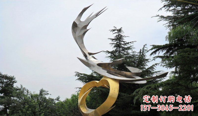 无锡精美雕刻石膏抽象凤凰雕塑