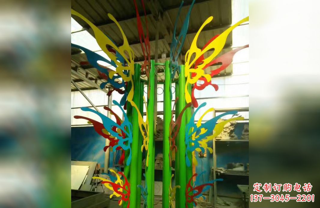 无锡精致的不锈钢抽象蝴蝶景观雕塑