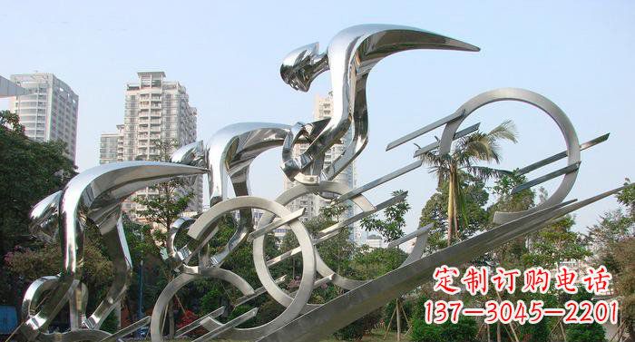 无锡不锈钢自行车抽象雕塑