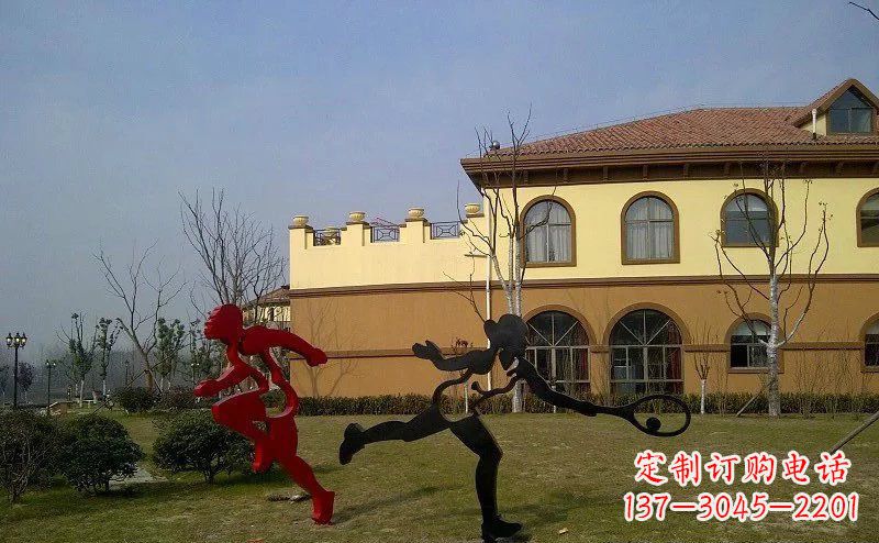 无锡优雅的豪迈!不锈钢抽象运动员人物雕塑