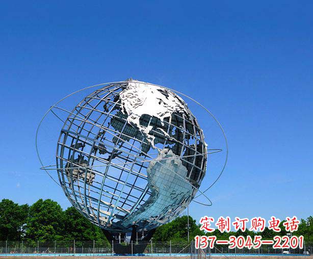 无锡不锈钢地球仪摆件雕塑