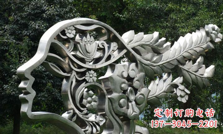 无锡美丽如梦不锈钢美女雕塑
