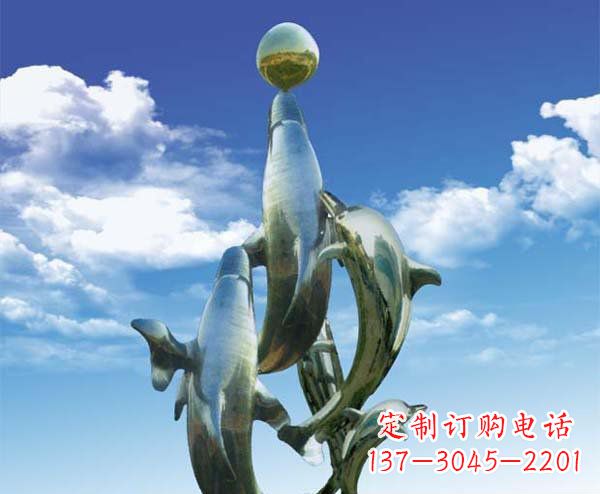 无锡有定制|不锈钢|大型海豚雕塑