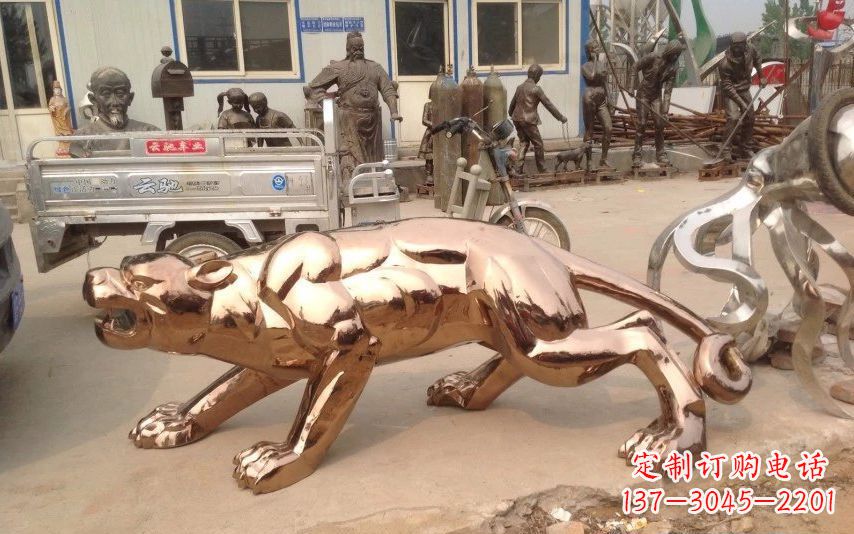 无锡中领雕塑出品不锈钢动物雕塑