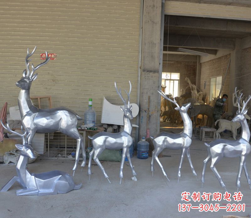 无锡不锈钢动物雕塑——鹿