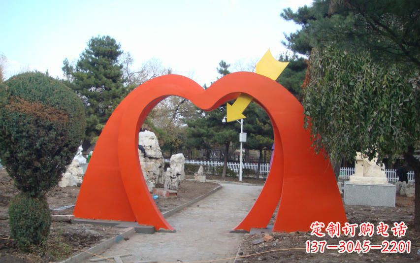 无锡高雅大气的不锈钢拱门雕塑
