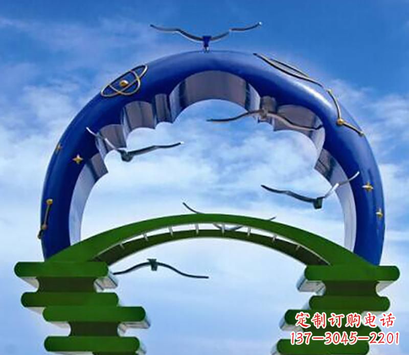 无锡不锈钢帝王拱景观雕塑