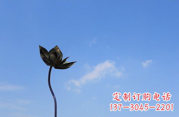 无锡公园不锈钢荷花雕塑