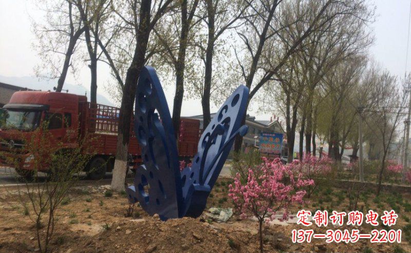 无锡和蝴蝶一起飞翔的不锈钢景观雕塑