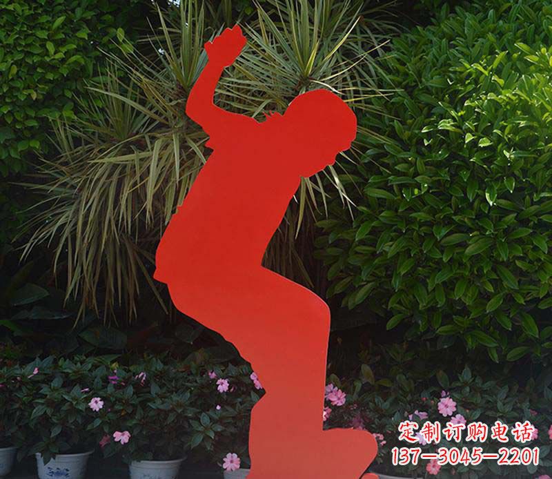 无锡不锈钢男孩滑板雕塑