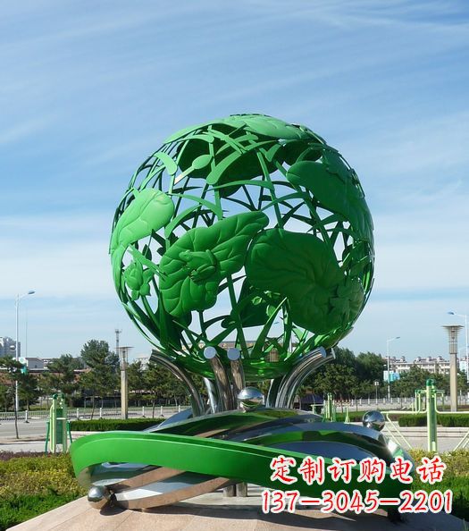 无锡不锈钢镂空荷叶青蛙雕塑