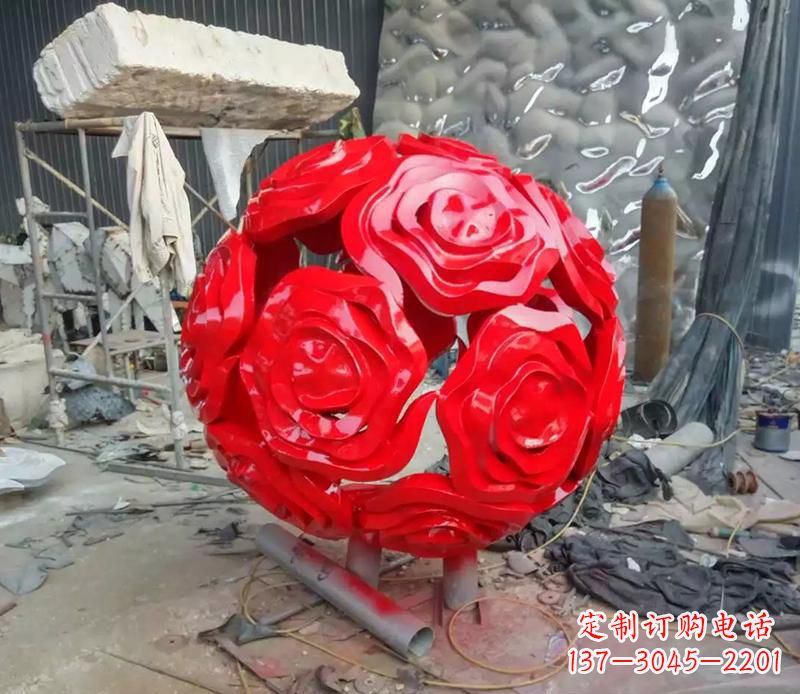 无锡优雅柔美的玫瑰雕塑
