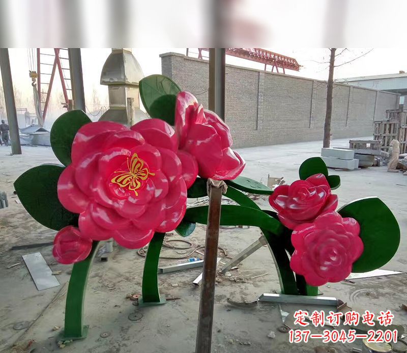 无锡中领雕塑花朵般精美的不锈钢牡丹雕塑