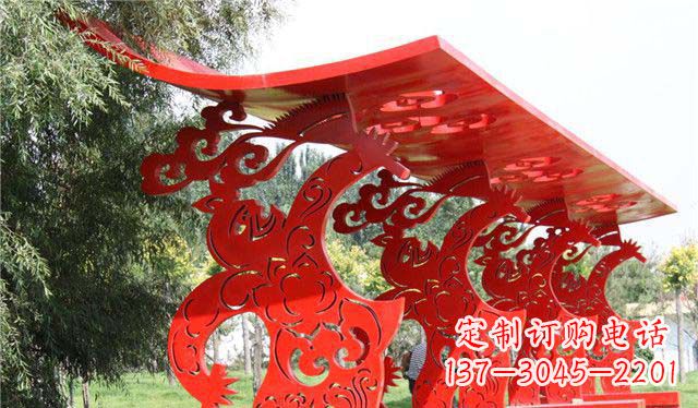 无锡新潮不锈钢公园凉亭雕塑