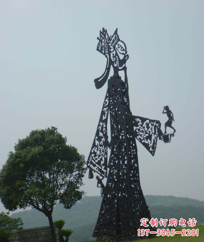无锡高品质不锈钢皮影戏人物雕塑