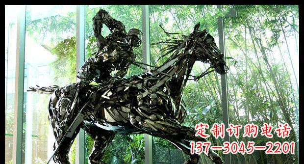 无锡高品质不锈钢骑马雕塑
