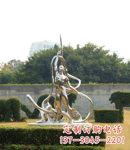 无锡跳丝带魅力少女铜雕