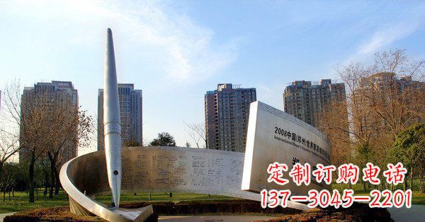 无锡精美且精致的不锈钢钢笔雕塑
