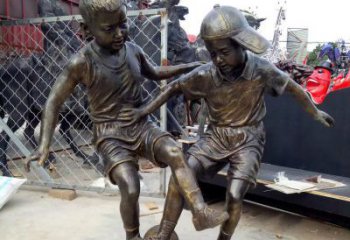 无锡闪耀运动，创意足球铜雕
