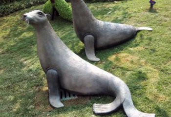无锡精美玻璃钢海豹雕塑