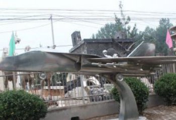 无锡中领雕塑精美不锈钢飞机雕塑