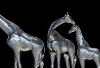 无锡大型不锈钢长颈鹿雕塑