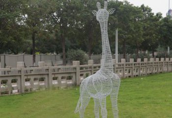 无锡浪漫活力·不锈钢镂空长颈鹿雕塑