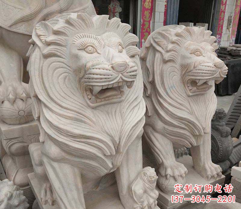 无锡西洋狮石雕动物雕塑