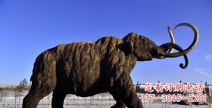 无锡优雅高贵的静谧大象铜雕