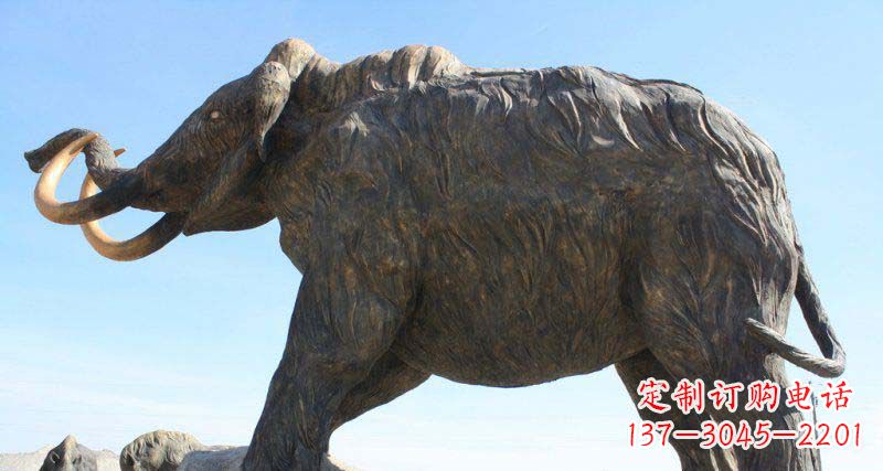 无锡雕刻精美的大象铜雕