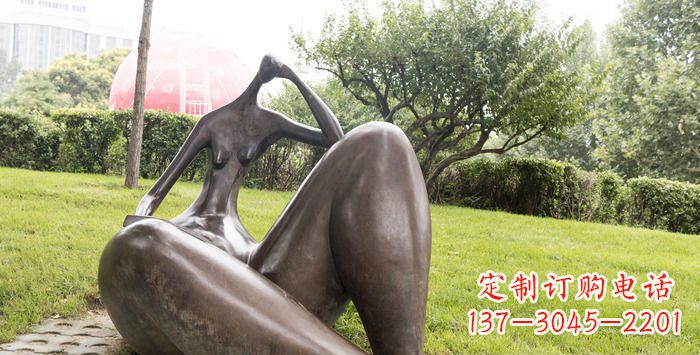 无锡独特而精美的抽象女人铜雕