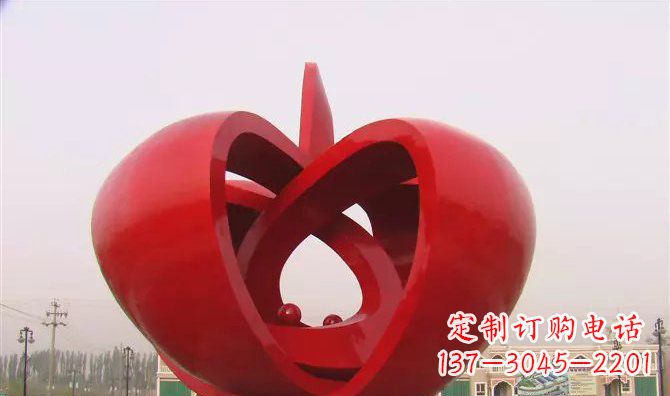 无锡公园抽象水果不锈钢雕塑