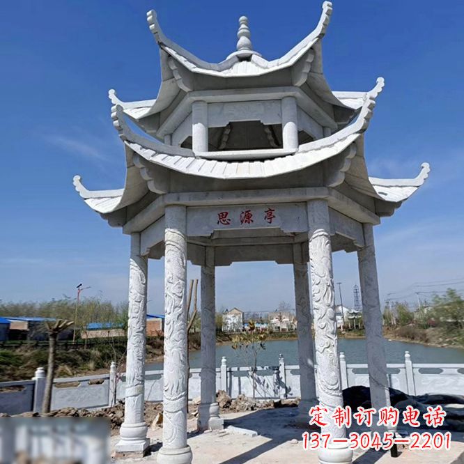 无锡公园大理石凉亭