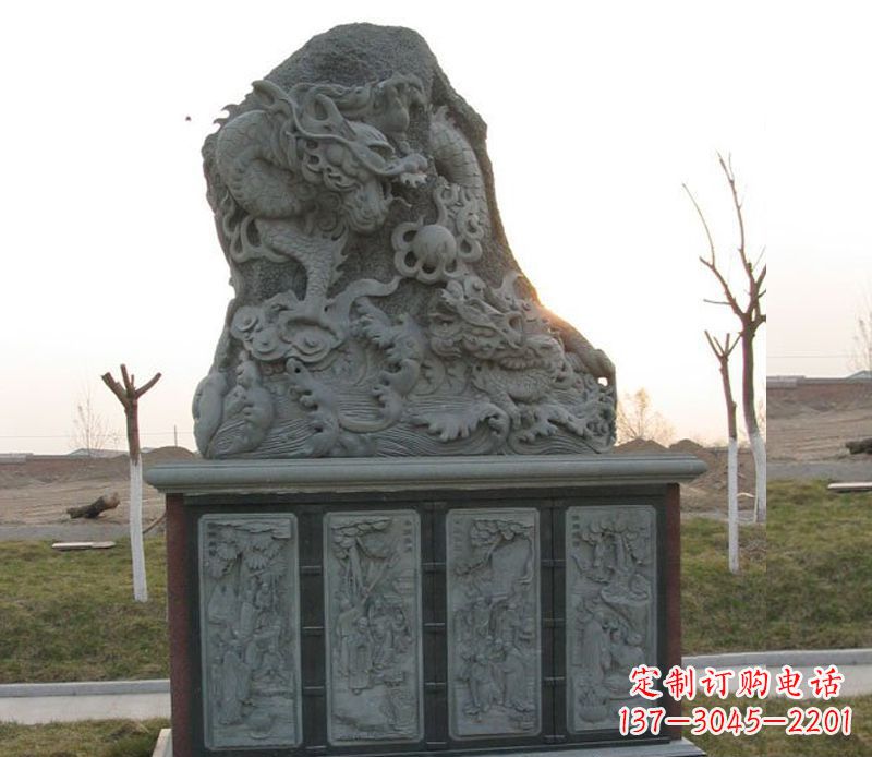 无锡精美的大理石龙雕塑