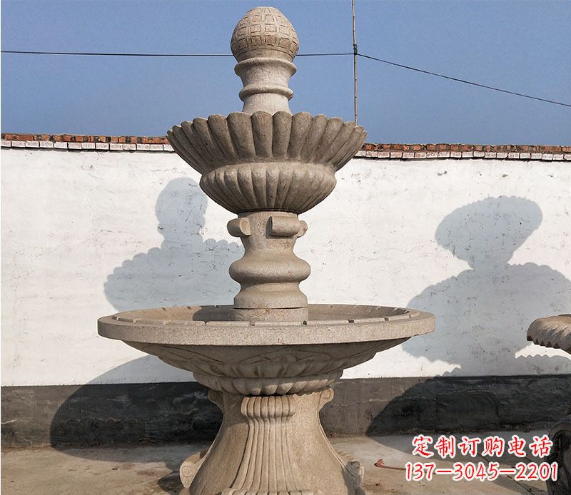 无锡中领雕塑定制公园大理石喷泉雕塑