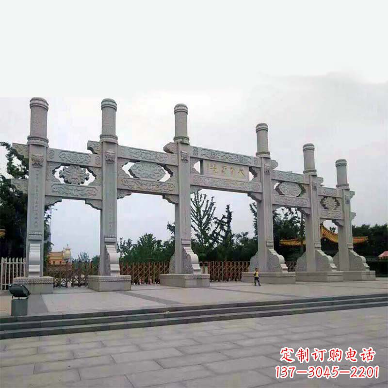 无锡公园大门五门无楼牌坊