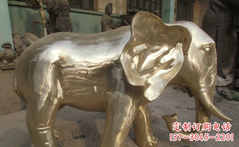 无锡中领雕塑精美的大象铜雕