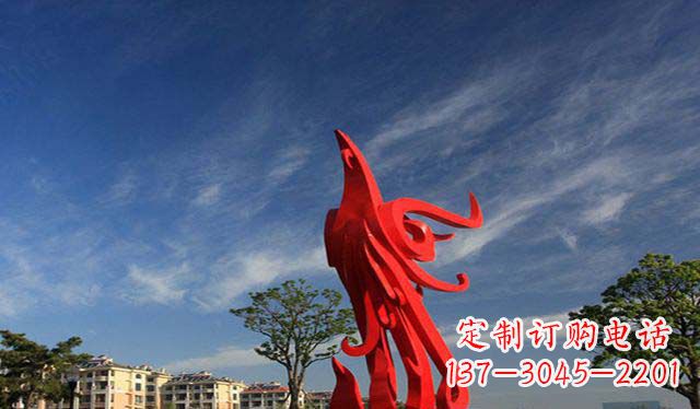 无锡公园大型不锈钢凤凰雕塑
