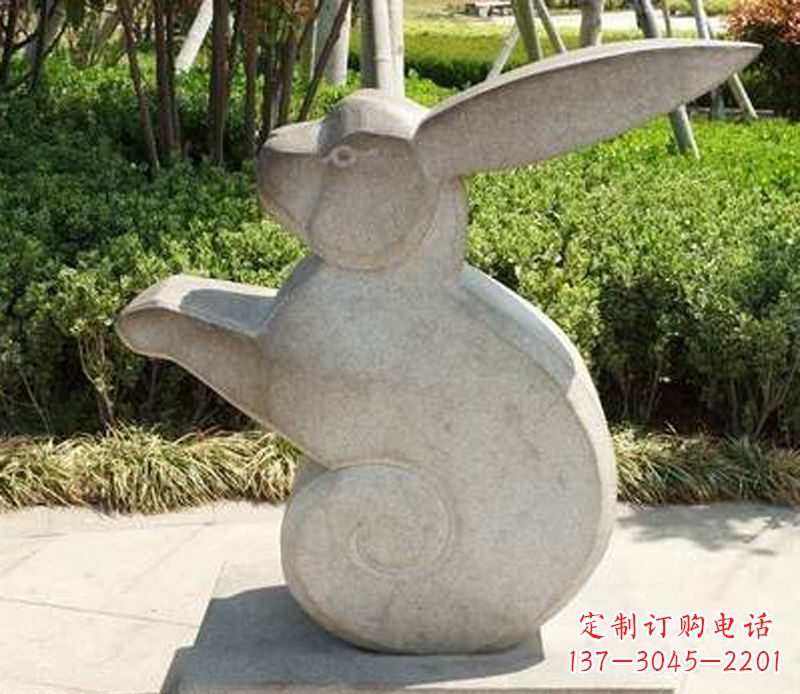 无锡公园兔子雕塑,营造可爱的氛围