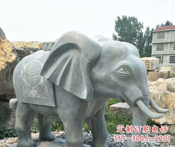 无锡公园动物仿古大象石雕