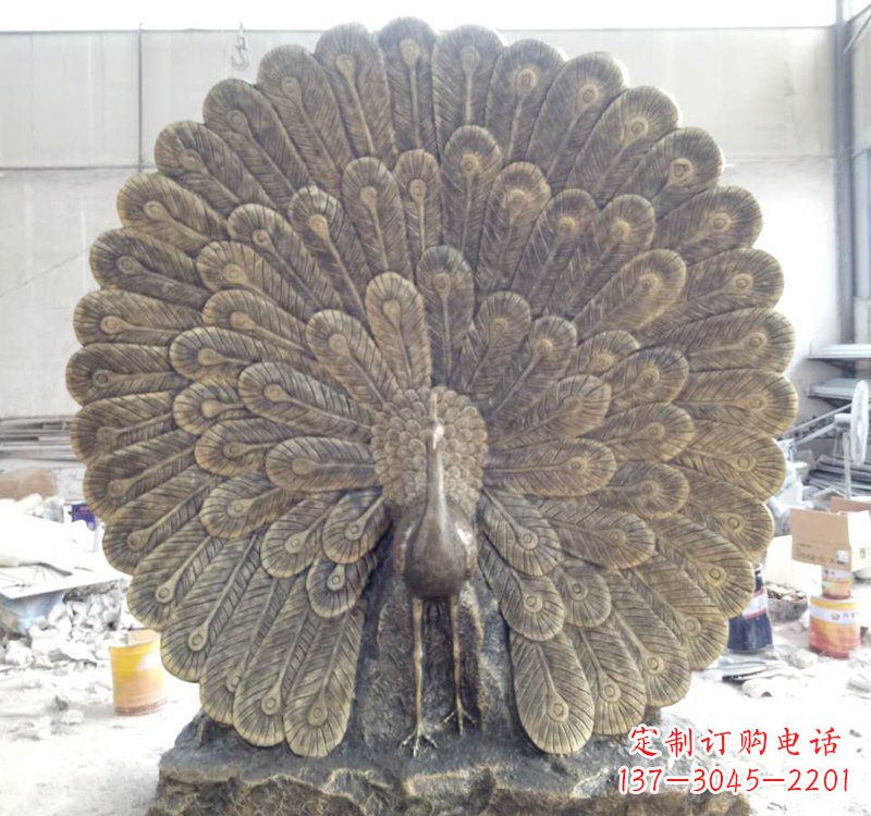 无锡艺术设计精美铜孔雀雕塑